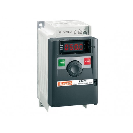 VFNC3S2007PLW - VFNC3S2007PLW LOVATO VARIABLE SPEED DRIVE, VFNC3 ULTRA-COMPACT TYPE, SINGLE-PHASE SUPPLY 200-240VAC 50/60HZ...
