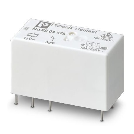 REL-MR-12DC/1IC - REL-MR- 12DC/1IC 2904475 PHOENIX CONTACT Plug-in miniature power relay, with power contact for high switch-o..
