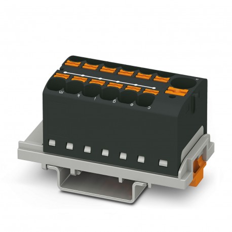 PTFIX 10/12X4-NS35 BK - PTFIX 10/12X4-NS35 BK 3273628 PHOENIX CONTACT Distribution block, nom. voltage: 800 V, nominal current: 32 A..