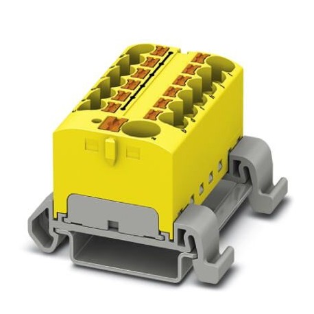 PTFIX 10/12X4-NS35A YE - PTFIX 10/12X4-NS35A YE 3273752 PHOENIX CONTACT Distribution block, nom. voltage: 800 V, nominal current: 32 ..