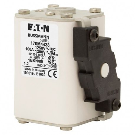 FUSE 160A 1250V 1BKN/80 AR CU - FUSE 160A 1250V 1BKN/80 AR CU 170M4438 EATON ELECTRIC FUSE 160A 1250V 1BKN/80 AR CU