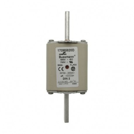 FUSE 500A 690V 2DKN/65 AR - FUSE 500A 690V 2DKN/65 AR 170M5842 EATON ELECTRIC FUSE 500A 690V 2DKN/65 AR