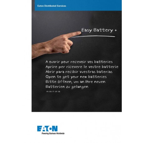 Easy Battery+ product P - Easy Battery+ product P EB016 EATON ELECTRIC Blister Paper EASY BATT+ 9PX 2.2 K 3U, launching 2019.
