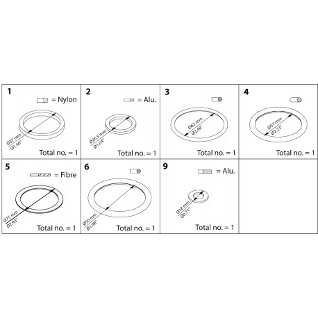 148B6054 - 148B6054 DANFOSS REFRIGERATION Type: Inspection kit