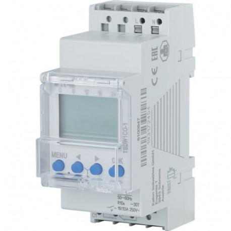TSDW1CO-1 - TSDW1CO-1 196848 Y7-196848 EATON ELECTRIC Digital Timeswitch, DIN rail 2 TE, weekly program, 1 channel, chan..