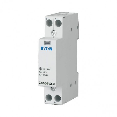 Z-SCH24/1/25-20 - Z-SCH24/1/25-20 193885 Y7-193885 EATON ELECTRIC Installation contactor, 24VAC/50Hz, 2N/O, 25A
