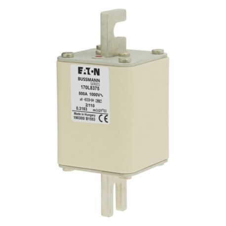 FUSE 400A 1000V 2/110 AR - FUSE 400A 1000V 2/110 AR 170L8375 EATON ELECTRIC Fuse-link, high speed, 800 A, AC 2000 V, size 3, 99 x 171 x..