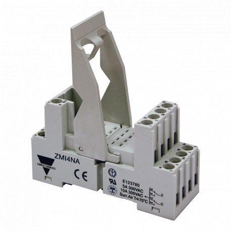 ZMI4NAS - ZMI4NAS CARLO GAVAZZI Din Rail Socket For Rmi Em Relays Springassonbase