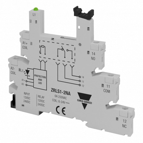 ZRLS13NA - ZRLS13NA CARLO GAVAZZI Function: For Slim relays, Connection: Screw terminals, Type: DIN rail sockets, Descr..