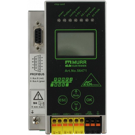 56471 - 56471 MURRELEKTRONIK Gateway Profibus-DP/AS-i, 1 Master, P24