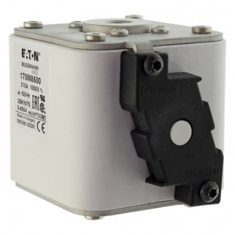 FUSE 315A 1000V 3BKN/75 AR UR - FUSE 315A 1000V 3BKN/75 AR UR 170M8600 EATON ELECTRIC FUSE 315A 1000V 3BKN/75 AR UR