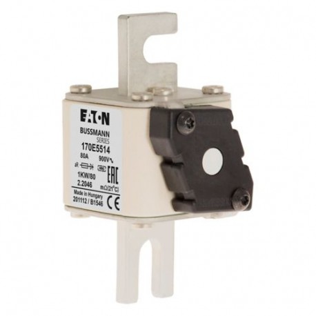 FUSE 80A 900V 1KW/80 AR - FUSE 80A 900V 1KW/80 AR 170E5514 EATON ELECTRIC FUSE 80A 900V 1KW/80 AR