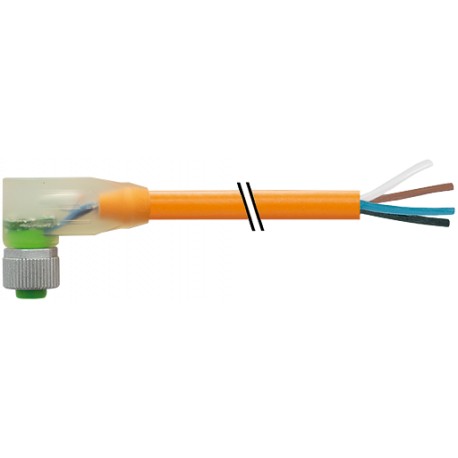 7000-12423-4870300 - 7000-12423-4870300 MURRELEKTRONIK M12 female 90° with cable LED PUR 4x0.34 or UL/CSA+robot+drag ch. 2m
