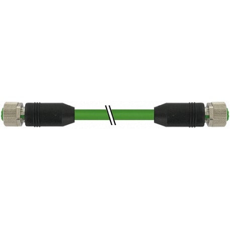 7000-44601-7940500 - 7000-44601-7940500 MURRELEKTRONIK M12 female 0° / M12 female 0° shielded Ethernet PUR 2x2xAWG22 shielded gn ..