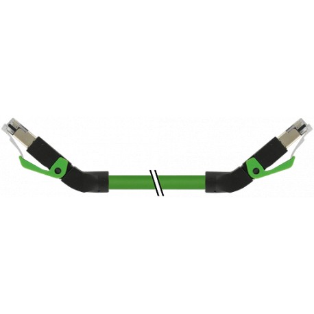 7000-74401-7940100 - 7000-74401-7940100 MURRELEKTRONIK RJ45 male 0° / RJ45 male 90° right shielded EN PUR 2x2xAWG22 shielded gn U..