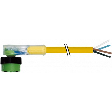 7050-12421-0140150 - 7050-12421-0140150 MURRELEKTRONIK MQ12 female 0° with cable PUR 5x0.34 bk UL/CSA 0,6m