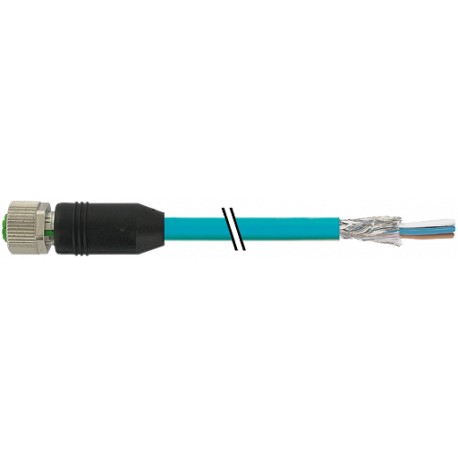7700-17581-S4W1000 - 7700-17581-S4W1000 MURRELEKTRONIK M12 female 90° with cable TPE 8x22AWG ye UL/CSA, ITC/PLTC 25m