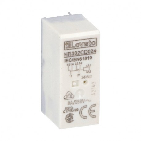 HR302CD024 - HR302CD024 LOVATO Relay miniature 2 Switched 10A, 24VDC